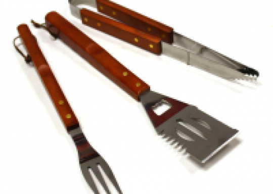 Wooden BBQ Tool Set 